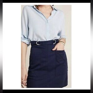 Anthropologie Pilcro & the Letterpress Navy Blue Skirt, size 4.